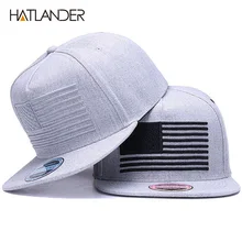 [HATLANDER] Крутая бейсболка с вышитым флагом на плоской подошве, Мужская бейсболка gorras, Снэпбэк Кепка с 3D флагом, бейсболка в стиле хип-хоп