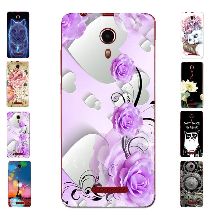 

For BQ 5522 Romantic Love Heart Art Rose Shell Bag Housing Case For BQ-5522 NEXT Flower Pattern Phone Cases Back Cover