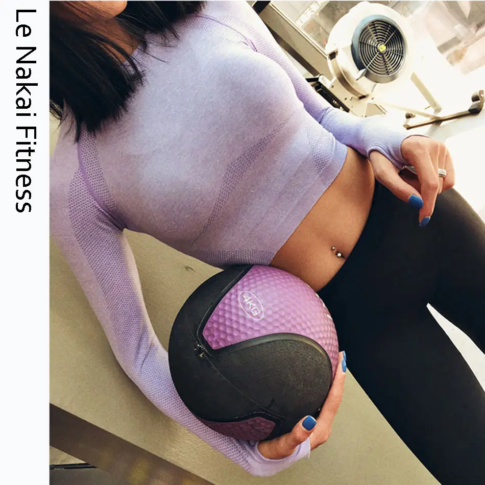 melhor Energia Sem Costura yoga camisas para as mulheres Rosa de fitness yoga top de mangas compridas treino de ginásio ginásio camisa colheita top sexy com buraco do polegar