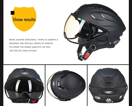 ZEUS дышащие мотоциклетные полушлемы скутер шлем с открытым лицом Casco Moto Mujer анти-УФ Casco para Motocicleta маска Capacetes - Цвет: A