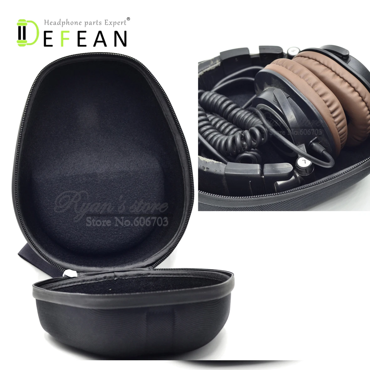 Defean Generic headphone case box for Sony mdr 7506 v6 v700 headphones