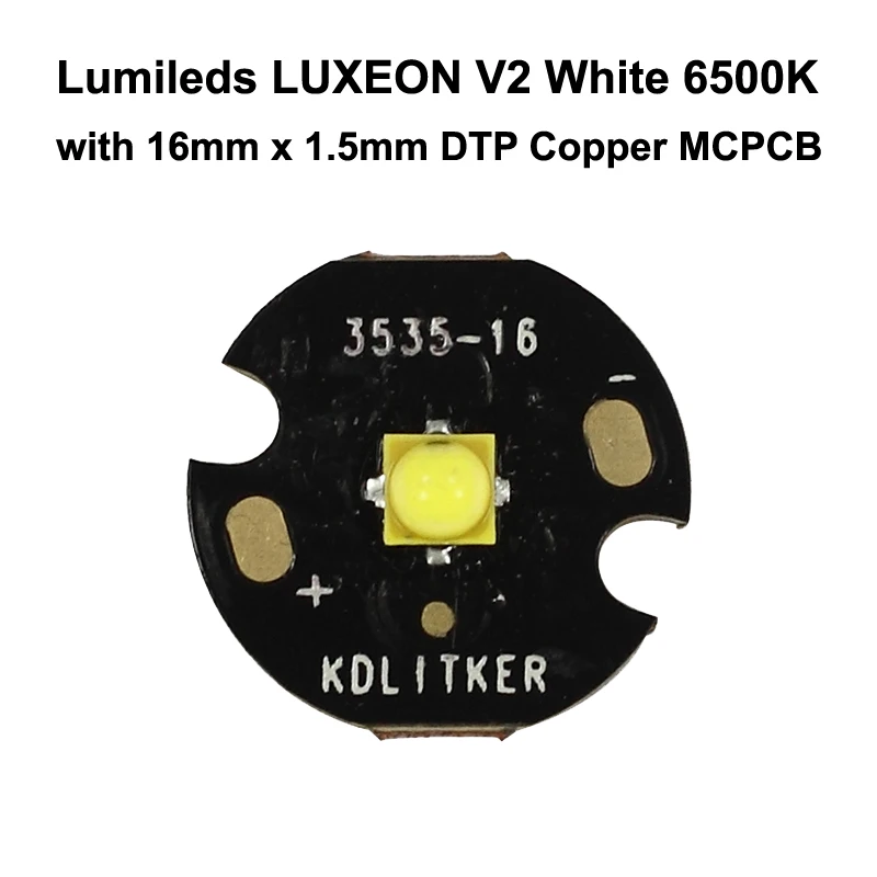 Lumi светодиодный s luxion V2 белый 6500K светодиодный излучатель с 16 мм/20 мм DTP медный MCPCB