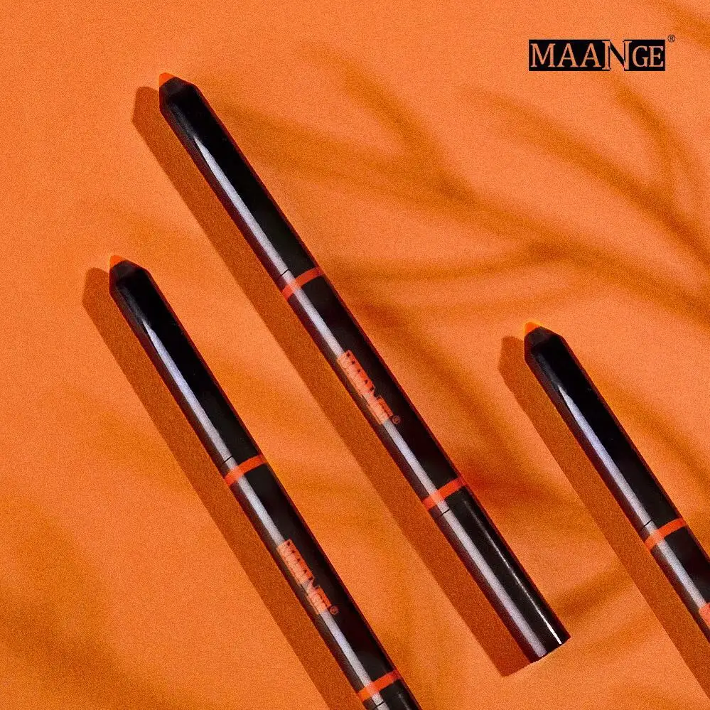 

MAANGE 1Pcs Eyebrow 2 in 1 Eyebrow Pencil Soft Smooth Eyes Make up 24 Hours Long Lasting Waterproof Eyebrow Pencil With Brush