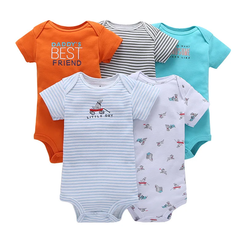 5 шт./лот; боди для новорожденных; мягкий хлопок; качественная одежда для новорожденных; Ropa de bebe; комбинезон для малышей 0-24 месяцев - Цвет: bodysuit 06