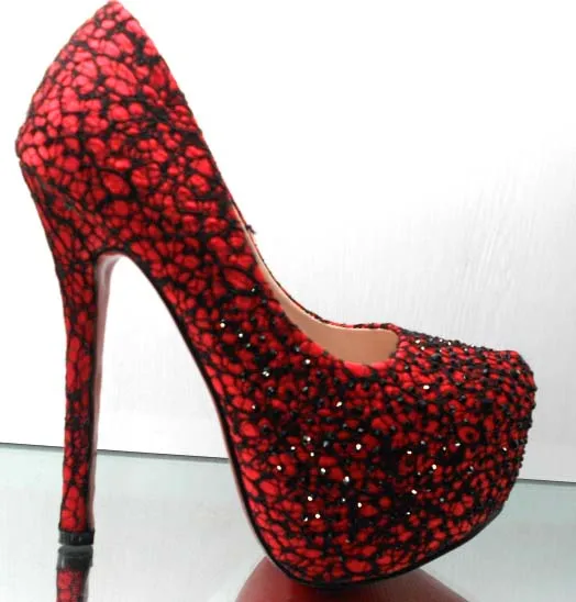 Women S Shoes Red Rhinestone Wedding 14 High Heels Single Women S Shoes Red Rhinestone Wedding 14 High Heels Single Fashion