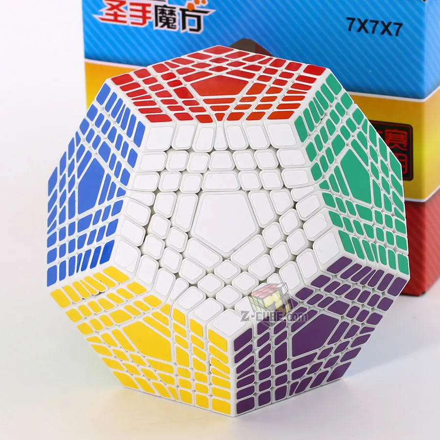 Волшебный куб-головоломка Shengshou SengSo megamin x Cube 2x2 3x3 4x4 5x5 6x6 7x7 8x8 9x9 dodecahedron megaminxeds обучающая игрушка - Цвет: Megaminx 7x7 White