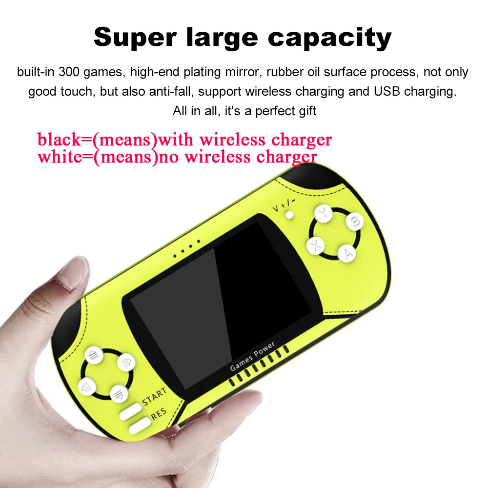 Game Console Handheld Large Capacity Power Bank QI Wireless Charger USB Charging portable game console dropship