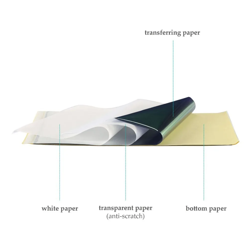 

tattoo supply 100 sheets Thermal tattoo mold transfer paper A4 tattoo carbon fiber copy paper body art tattoo accessories