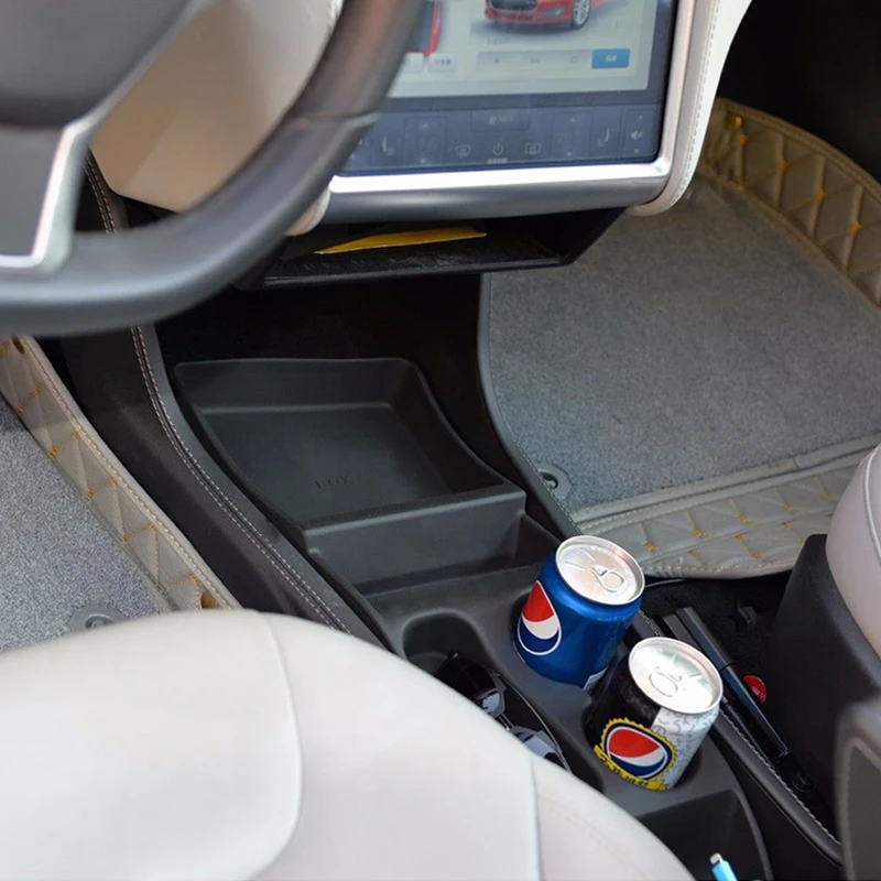Topfit для Tesla Модель S силиконовый центр вставки консоль коробка для хранения держатель чашки