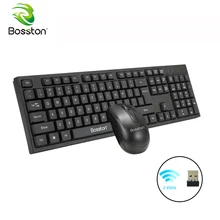 Bosston Wireless Keyboard and Mouse 2.4GHz Waterproof Keyboards with Receiver for PC Laptop Support iOS Windows Bosston Wireless Keyboard and Mouse 2.4GHz Waterproof Keyboards with Receiver for PC Laptop Support iOS Windows