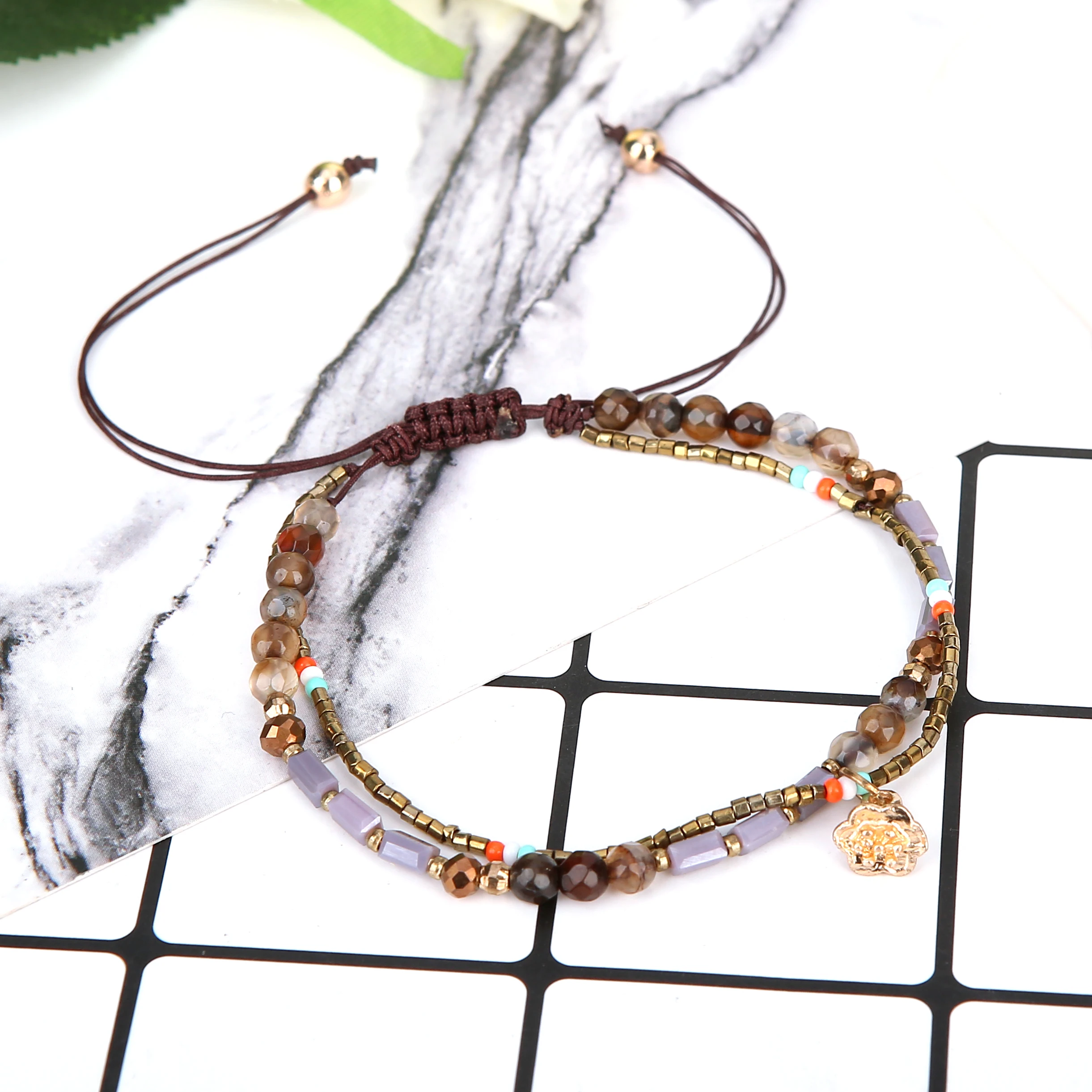 

Bell Drop Pendant Beach Bracelet Man Fashion Women Gift For Beautiful Beads