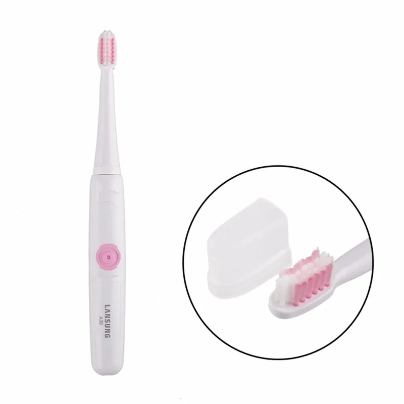 Escova de Dentes à Prova d' Água Onda Acústica Lansung Baterias Ipx7 Vibração Sonora Elétrica Frete Grátis A39 23 Cheap Escovas de dente elétricas