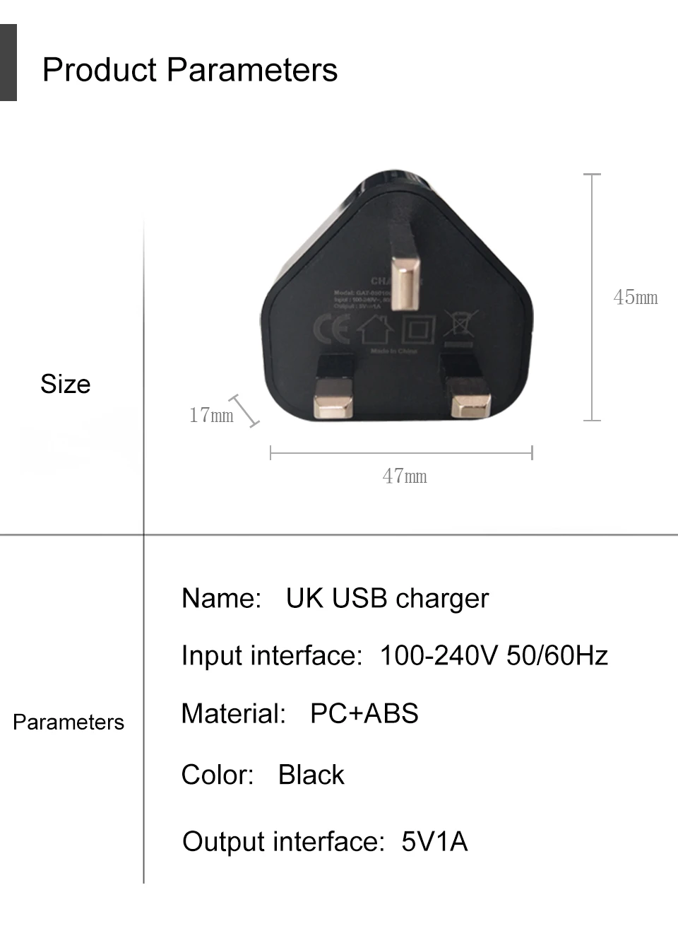 UK Adapter Plug 1 USB 5V1A Charger For Phone UK Standard Conversion Plugs Travel Wall in Ireland Singapore Maldives Malaysia (7)