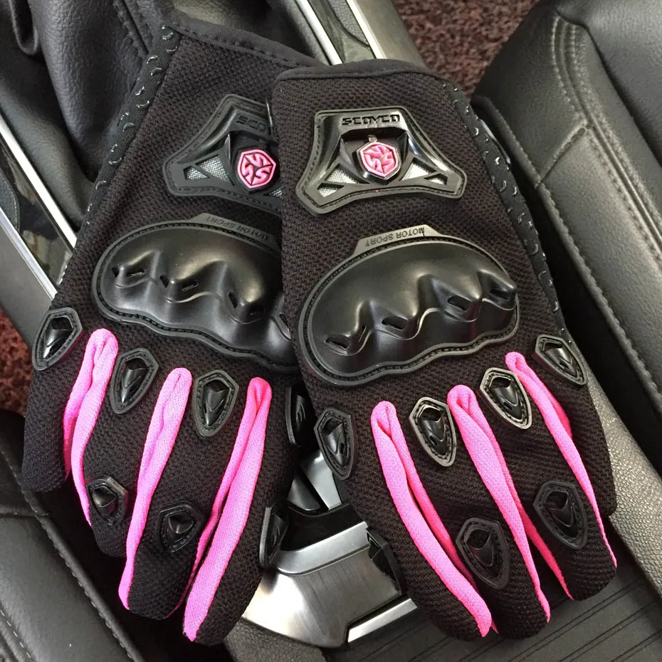 Scoyco женские мотоциклетные перчатки дышащие перчатки для мотокросса мотоциклетные перчатки для езды на велосипеде Guantes Moto розовые