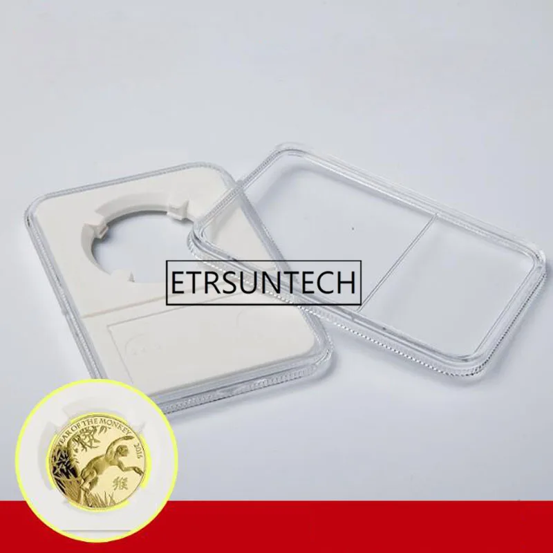 

100pcs Professional Coin Display Slab Coin Holder Collecting Storage Box 40mm Coin Capsules Collection Box