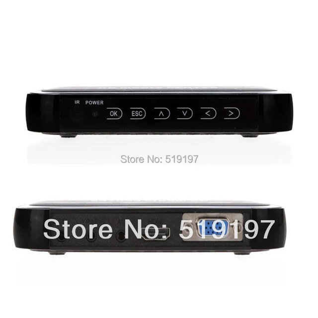 Full HD 1080P Media Player Center MultiMedia Video Player with HDMI VGA AV USB SD/MMC Port Remote Control YPbPr Cable mkv H.264