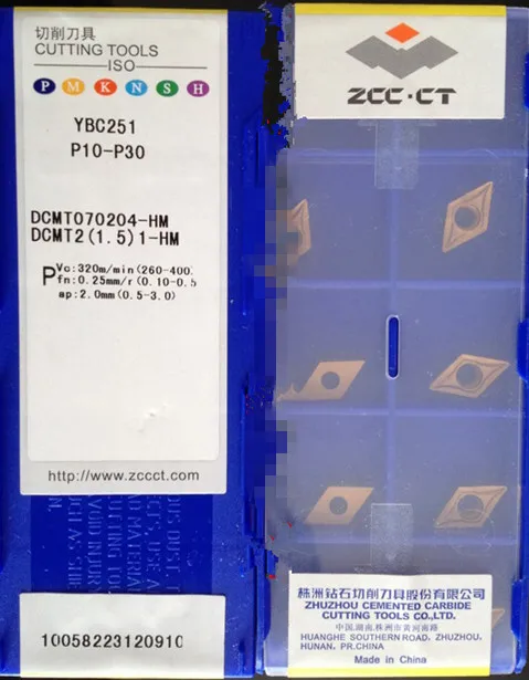 DCMT070204HM DCMT070208HM YBC251 10 шт./компл. ZCC.CT карбидная обработка вставок: сталь бесплатная