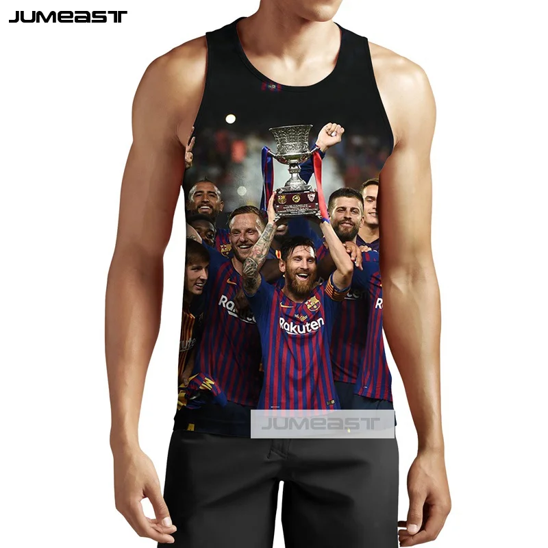 Jumeast бренд моды 3d печатных Lionel Messi мужские/женские топы супер Футбол Звезда Унисекс Без Рукавов Рубашка гусарский жилет - Цвет: 17