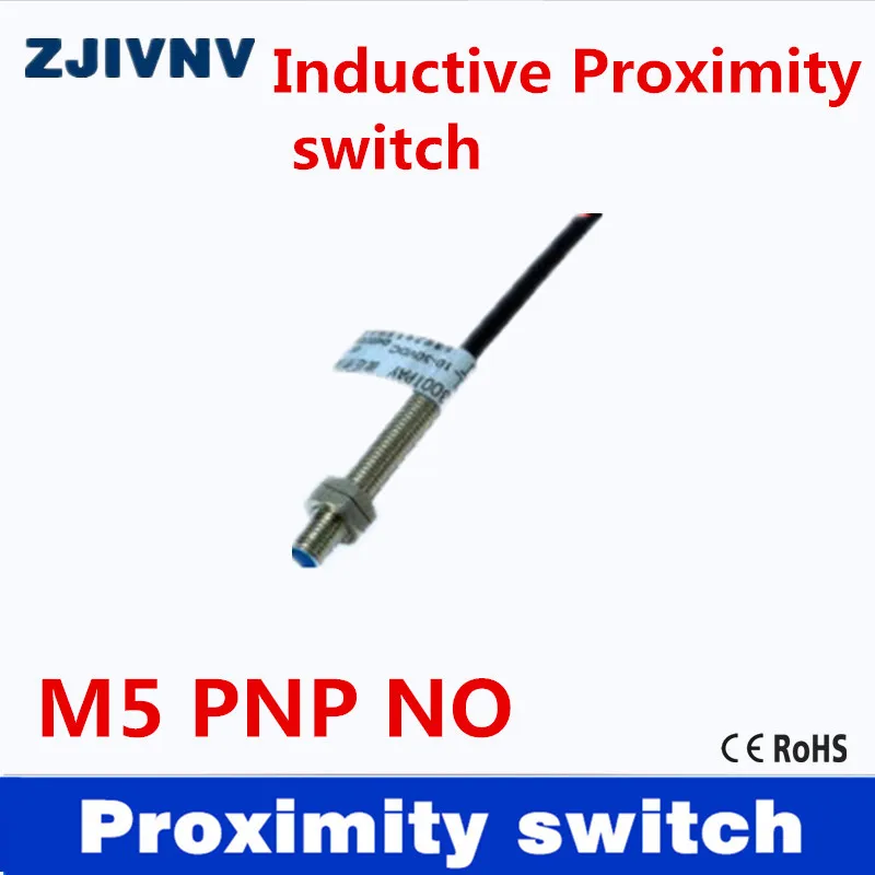 Best quality  IP67 DC 3 wires PNP NO inductive proximity switch detect distance1mm Dia 5mm  CE approval