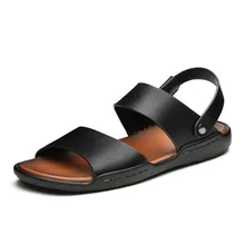 Мужские пляжные сандалии уличная прогулочная Летняя Пляжная противоскользящая водонепроницаемая обувь большого размера мягкая S-220