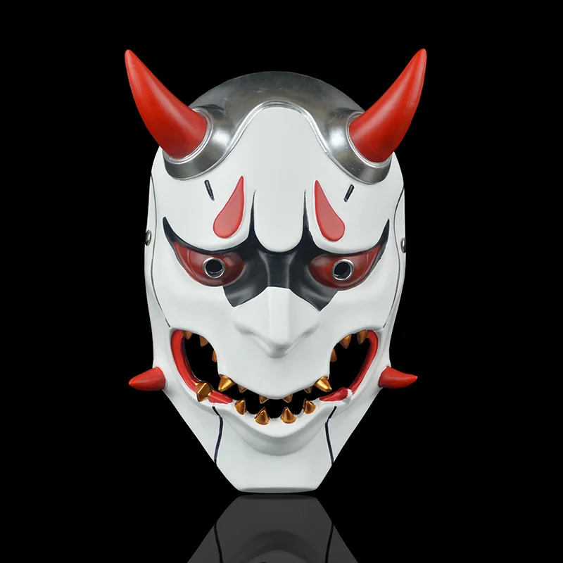 

Tokyo Ghoul Prajna Mask Halloween Horror Cosplay Mask Newest Hot Masquerade Mardi Gras Masks High Quality Hannya Mask
