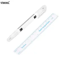 VODOOL 2 шт./компл. хирургический маркер для кожи Маркер для бровей ручка с измерением линейка для нанесения татуировки инструмент писчий одноразовый
