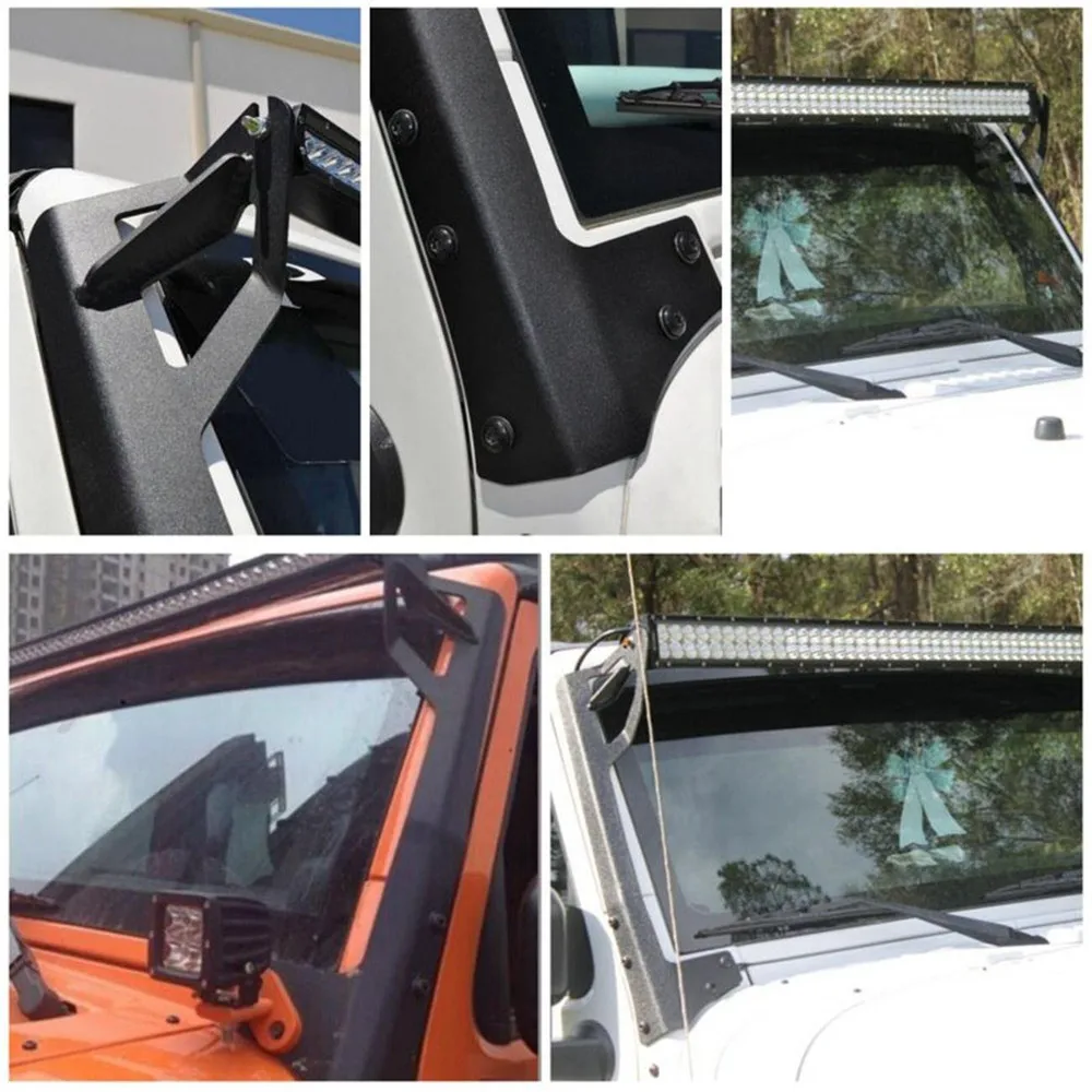 50 &quotпрямой светильник кронштейны для Jeep Wrangler JK / JKU 2007 2017 (пара черный)|mounting