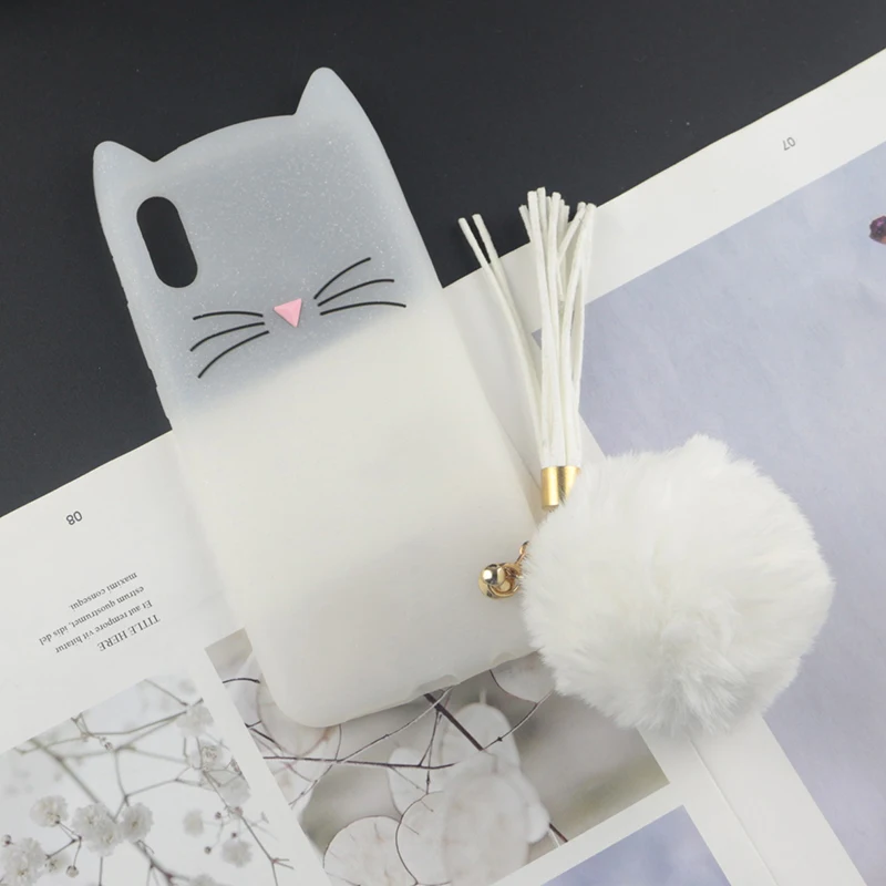 best iphone 13 pro max case Cute 3D Cartoon Silicon Case for iPhone 13 11 12 Pro 7 8 Plus 6s 5 5S SE 4s XS Max XR Glitter Beard Cat Lovely Ears Cover for iphone 13 pro max leather case