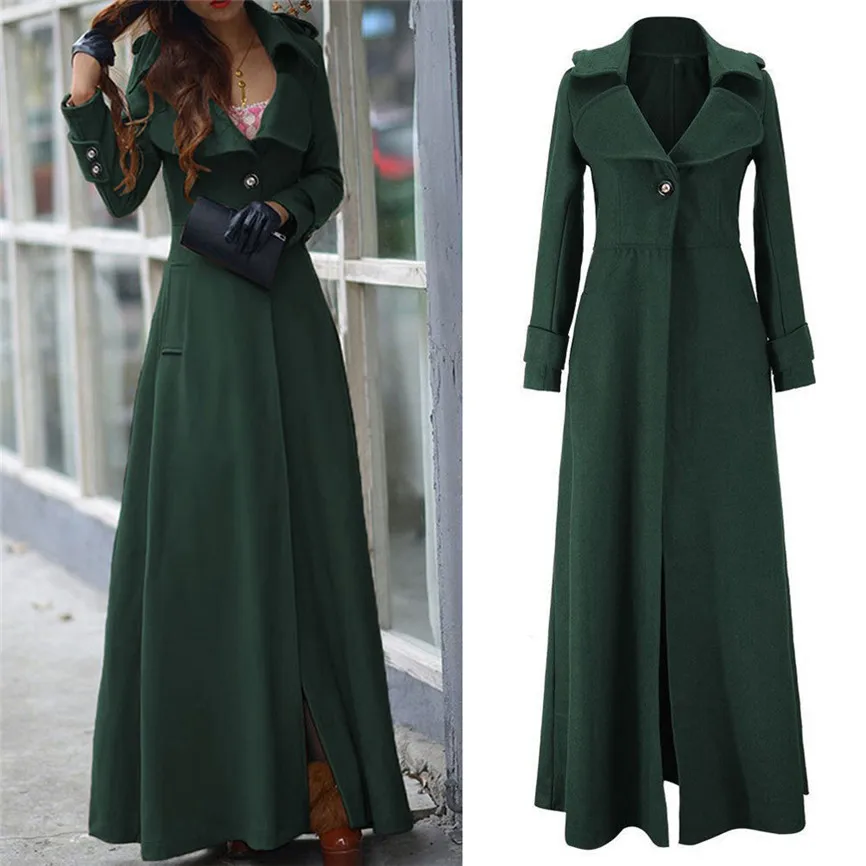 Woman Jackets Winter Trench Coat Female Feminine Fashion Lapel Slim Coat Trench Jacket Long Parka Overcoat Outwear