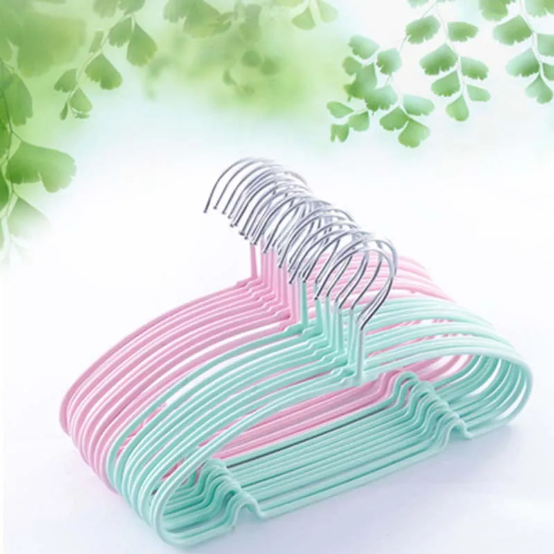 

10pcs/set 28*18cm New Candy-colored Baby Children Clothes Hanger Anti-skid Antiseptic Durable Coat storage hangers drying rack