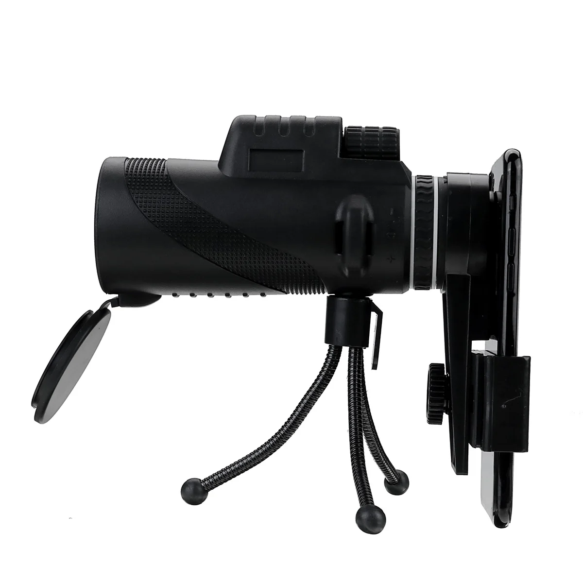 40X60 HD عدسات تكبير البصرية تليسكوب رؤية ليلية مناظير كاميرا أحادي للصيد في الهواء الطلق + حامل جوّال بلاستيكي كليب ترايبود