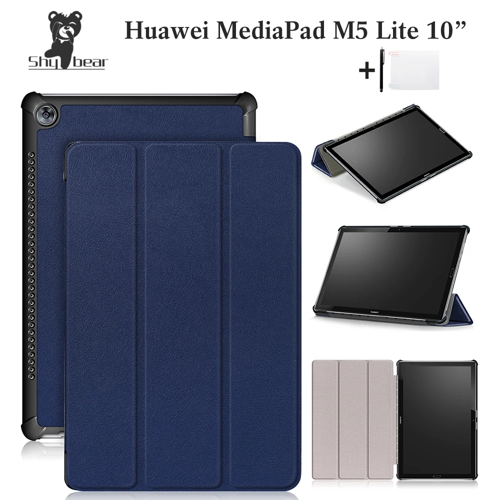 

Shy Bear Painting Case For Huawei MediaPad M5 Lite10'' Case for huawei M5 Lite 10 BAH2-L09/W19 DL-A Tablet 10.1 Cover +gift