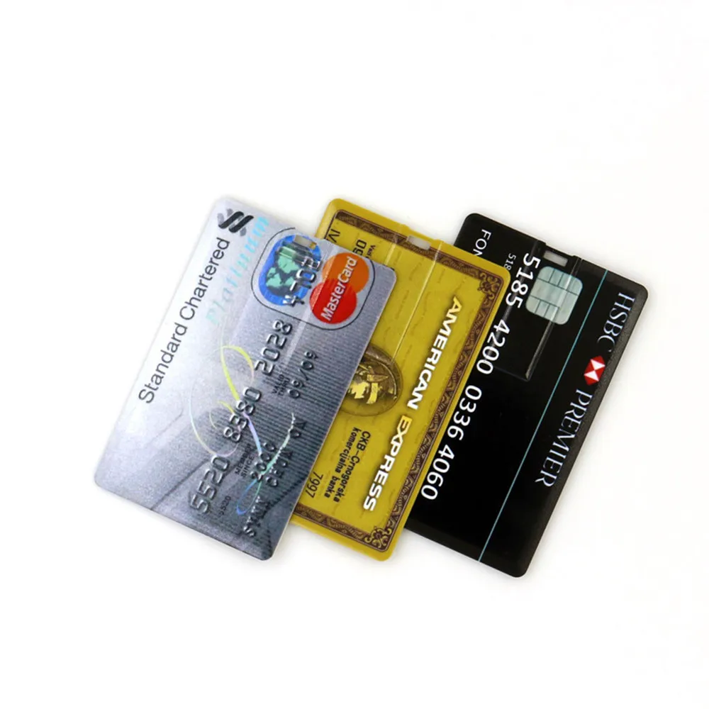 Лучший Реальные ёмкость банк карта памяти USB stick HSBC MasterCard кредитные карты USB флэш накопитель 64 Гб флешки 4 8 16 32