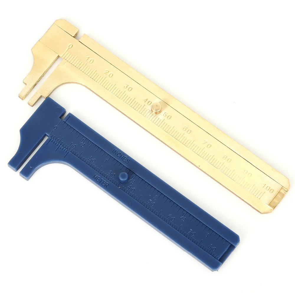 Measurement Measure Tool Double Scale Plastic Brass Hardware Gauge Vernier Caliper Scales