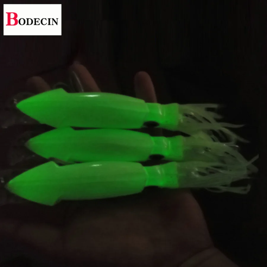 1PCS Lifelike Octopus Fishing Lure With Treble Hook And Jigs Peche 14cm 39G Luminous Squid Jigs Artificial Bait For Fishing Sea (7)