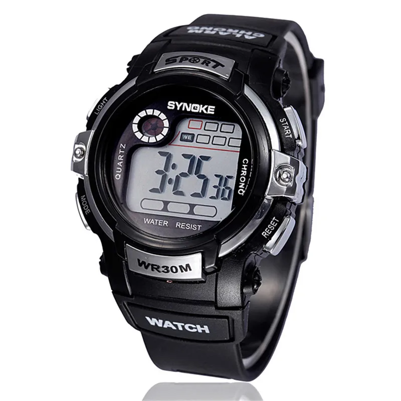 Boy Digital LED Quartz Alarm Date Sports Waterproof Relogio feminino