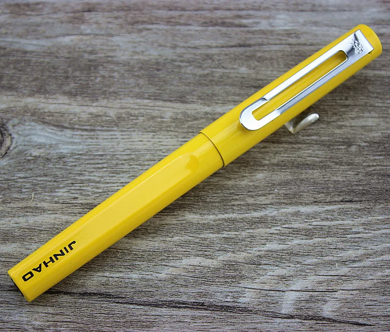 

JINHAO 599 Student yellow fine nib Roller Ball Pen New