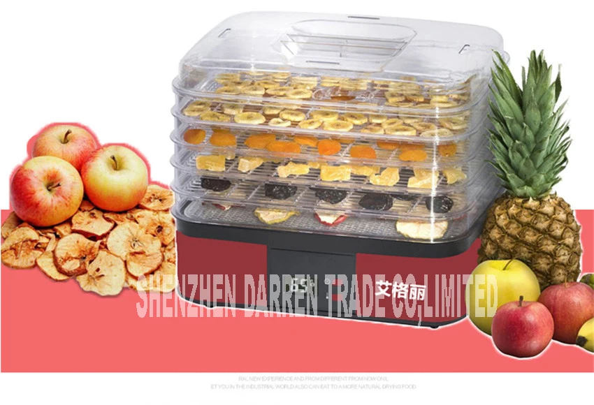 220V Электрический Еда сушилка для фруктов/Vagetables сушильная машина 250W любимчика осушителей PP пластиковые Материал 40-70 градусов