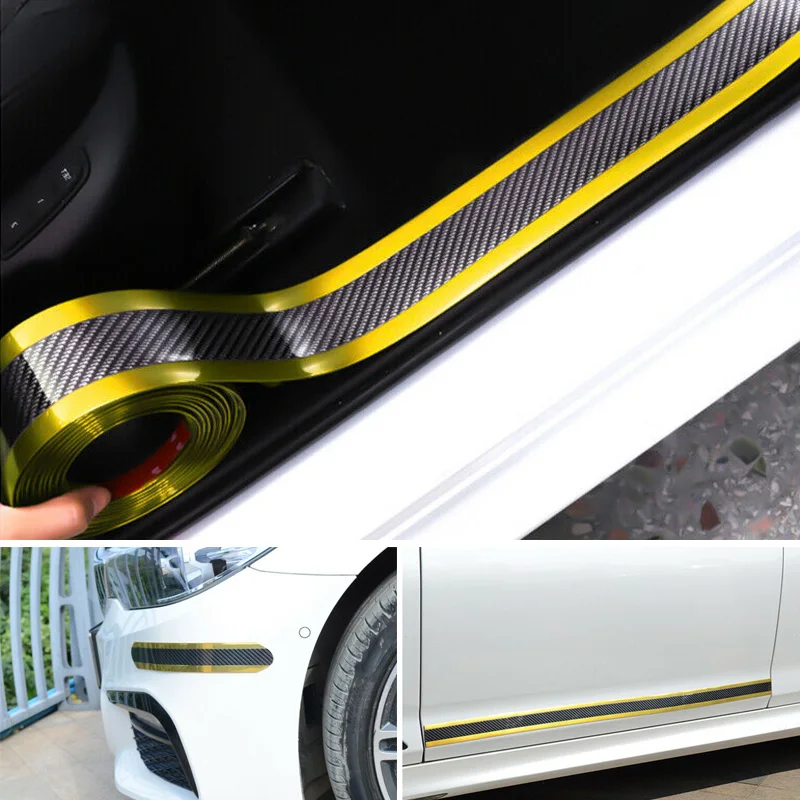 Автомобиль авто Золотой багажник порога КРЫЛО БАМПЕР защита против царапин полосы