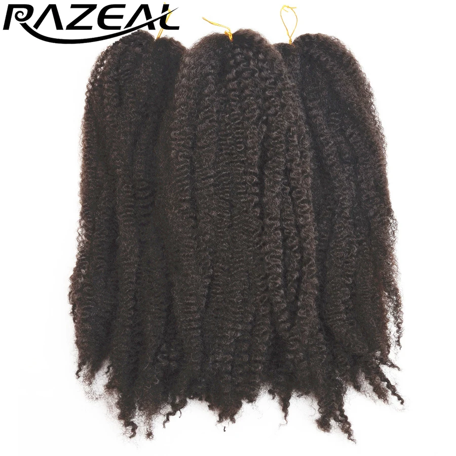 Razeal 6Packs Afro Kinky Marley Braid Extensions 18 Razeal 6Packs Afro Kinky Marley Braid Extensions 18