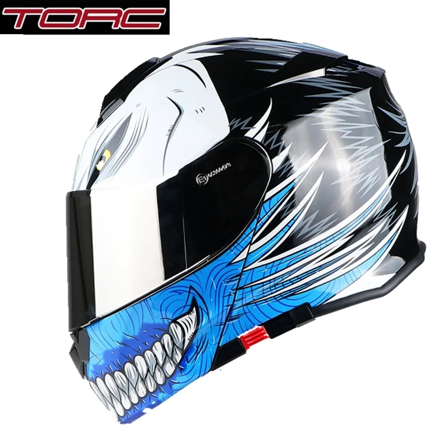 

Free shipping 1pcs TORC Full Open Face Fashion Silver Lens Modular Moto Helmet Flip Up Dual Visor ABS DOT ECE Motorcycle Helmet