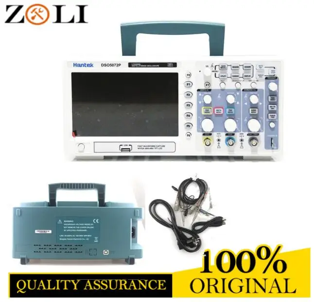

2017 Hantek DSO5072P 70MHz 2 Channel Benchtop Oscilloscope 1GSa/s Real Time Sample Rate 7'' LCD Display Free Shipping dhl