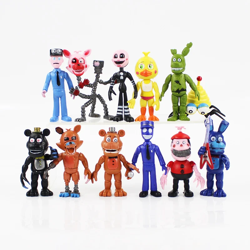 13 шт./лот Five Nights at Freddy's FNAF At Freddy Fazbear куклы Foxy Toys 9 см 12 шт. фигурки и 29 1
