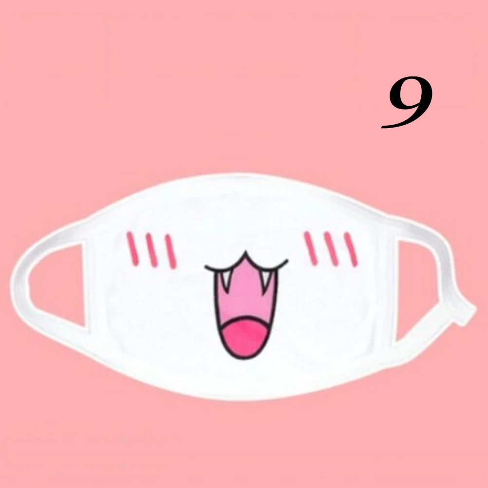 1 шт., милая противопылевая маска, хлопковая маска для губ, милая мультяшная маска для лица в стиле аниме, маска для лица, маска для смайликов Kpop - Цвет: Армейский зеленый