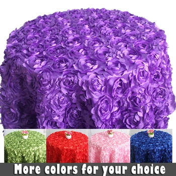 

3D Rose round table cloth wedding around 1.2 meter diameter cake tablecloths for wedding 3d rose cake table cover for banquet