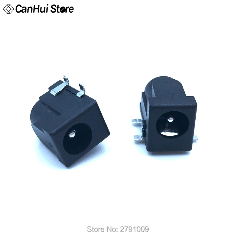

10PCS SMD DC-005 DC-050 DC Power Jack Socket Connector DC005 5.5*2.1mm / 5.5*2.5mm 2.1 / 2.5 socket Round the needle Black Color