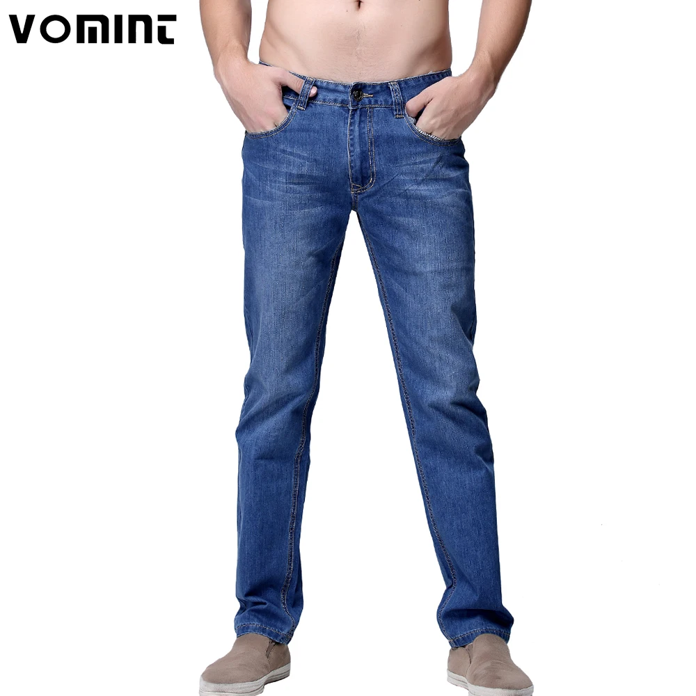 VMT Hot Sale Men's Business Jeans Classic Leisure Solid