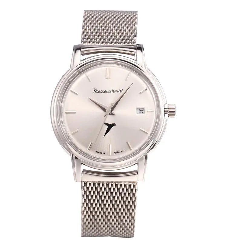 

Luxury Brand Men's Simple Silver Quartz Watch with Date Mesh Stainless Steel Bracelet Fashion Casual Waterproof 50m Wristwatches