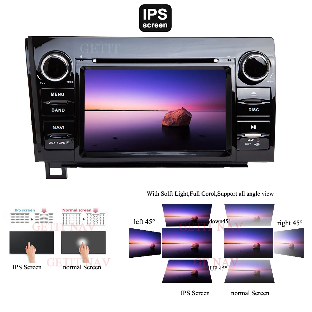 Top Android 9.0 Car DVD Player for Toyota Tundra 2007-2015 Sequoia with Radio WiFi Bluetooth GPS 7