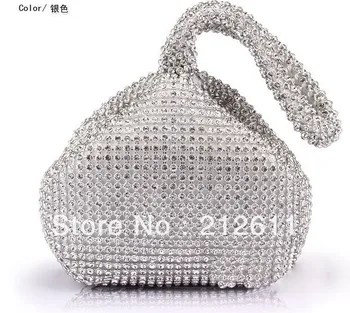

2016 Rushed Direct Selling Clutch Wristlets Sequined Diamonds Soft Handbag Luxury Style Of Full Diamond Evening Hangbag/tote Bag